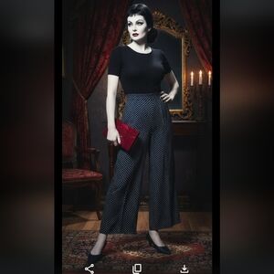 Vintage 90s Palazzo Polka-dot Pants